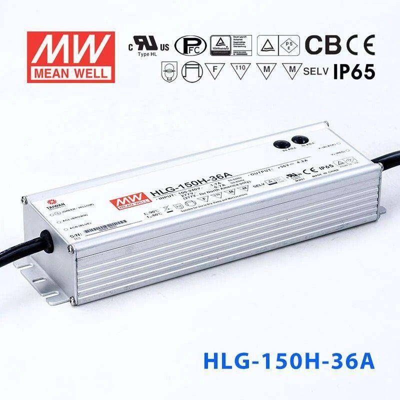 Mean Well HLG - 150H - 36A Power Supply 150W 36V - Adjustable - HLG - 150H - 36A - powersupplymall.com