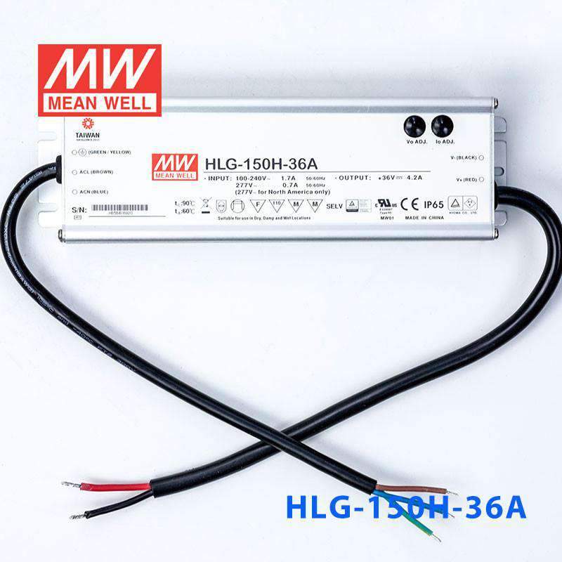 Mean Well HLG - 150H - 36A Power Supply 150W 36V - Adjustable - HLG - 150H - 36A - powersupplymall.com