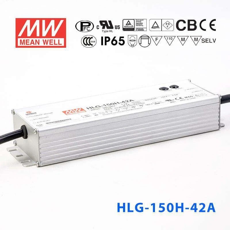 Mean Well HLG-150H-42A Power Supply 150W 42V - Adjustable 3.6A - HLG-150H-42A - powersupplymall.com
