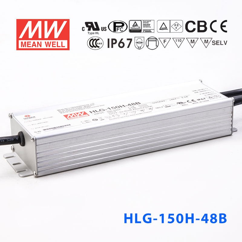 Mean Well HLG - 150H - 48AB Power Supply 150W 48V - Adjustable and Dimmable - HLG - 150H - 48AB - powersupplymall.com