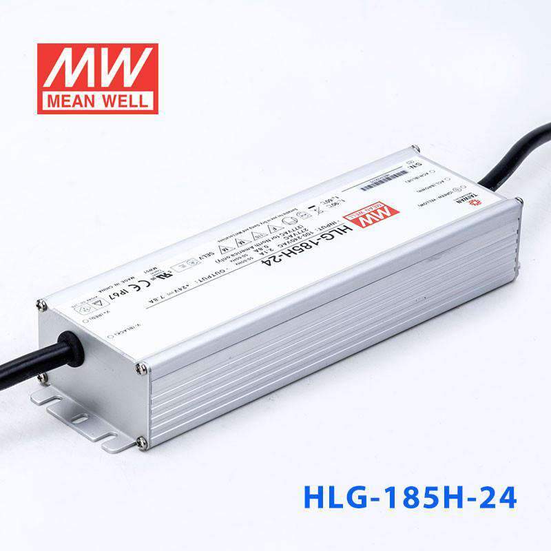 Mean Well HLG-185H-24 Power Supply 185W 24V 7.8A - HLG-185H-24 - powersupplymall.com