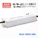 Mean Well HLG-185H-30A Power Supply 185W 30V - Adjustable 6.2A - HLG-185H-30A - powersupplymall.com