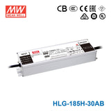 Mean Well HLG-185H-30AB Power Supply 185W 30V - Adjustable and Dimmable 6.2A - HLG-185H-30AB - powersupplymall.com