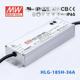 Mean Well HLG-185H-36A Power Supply 185W 36V - Adjustable 5.2A - HLG-185H-36A - powersupplymall.com
