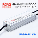 Mean Well HLG-185H-36AB Power Supply 185W 36V - Adjustable and Dimmable 5.2A - HLG-185H-36AB - powersupplymall.com