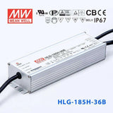 Mean Well HLG-185H-36B Power Supply 185W 36V- Dimmable 5.2A - HLG-185H-36B - powersupplymall.com