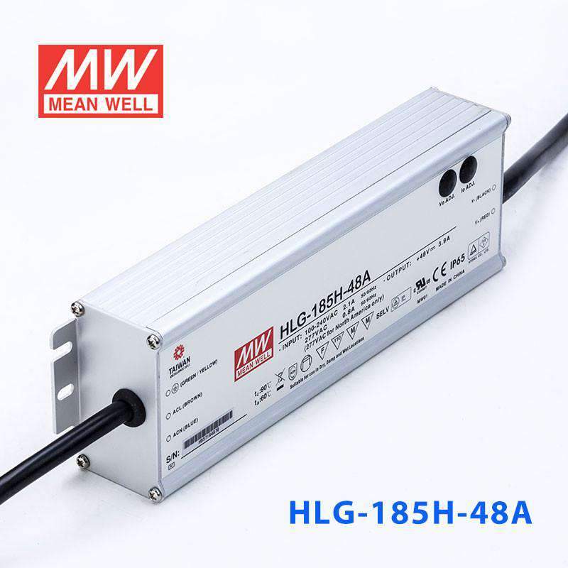 Mean Well HLG-185H-48A Power Supply 185W 48V - Adjustable 3.9A - HLG-185H-48A - powersupplymall.com