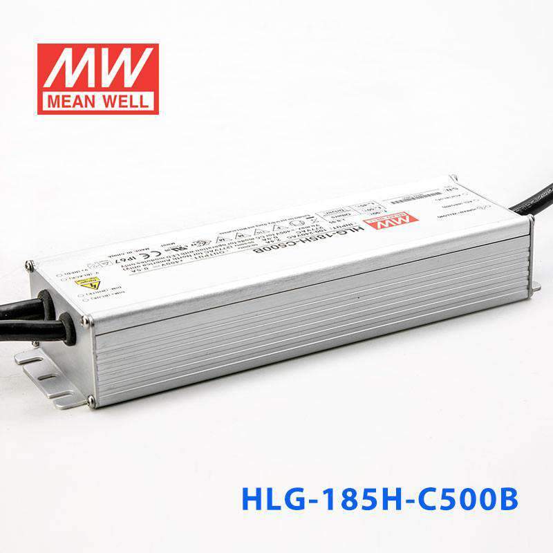 Mean Well HLG - 185H - C500B Power Supply 200W 500mA - Dimmable - HLG-185H-C500B - powersupplymall.com