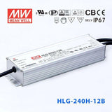 Mean Well HLG-240H-12B Power Supply 192W 12V - Dimmable 16A - HLG-240H-12B - powersupplymall.com