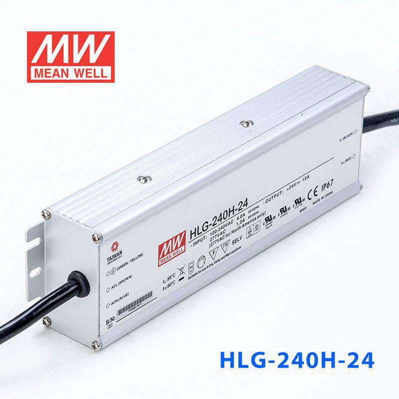 Mean Well HLG - 240H - 24 Power Supply 240W 24V - HLG - 240H - 24 - powersupplymall.com