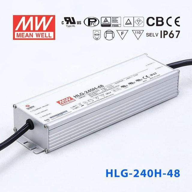 Mean Well HLG-240H-48 Power Supply 240W 48V 5A - HLG-240H-48 - powersupplymall.com