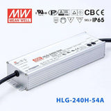 Mean Well HLG-240H-54A Power Supply 240W 54V - Adjustable 4.45A - HLG-240H-54A - powersupplymall.com
