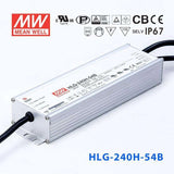 Mean Well HLG-240H-54B Power Supply 240W 54V - Dimmable 4.45A - HLG-240H-54B - powersupplymall.com