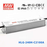 Mean Well HLG - 240H - C1400B Power Supply 250.6W 1400mA - Dimmable - HLG - 240H - C1400B - powersupplymall.com