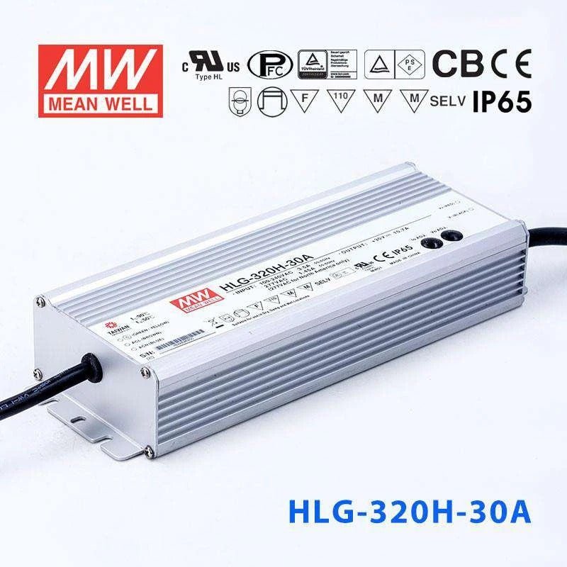 Mean Well HLG-320H-30A Power Supply 320W 30V - Adjustable 10.7A - HLG-320H-30A - powersupplymall.com