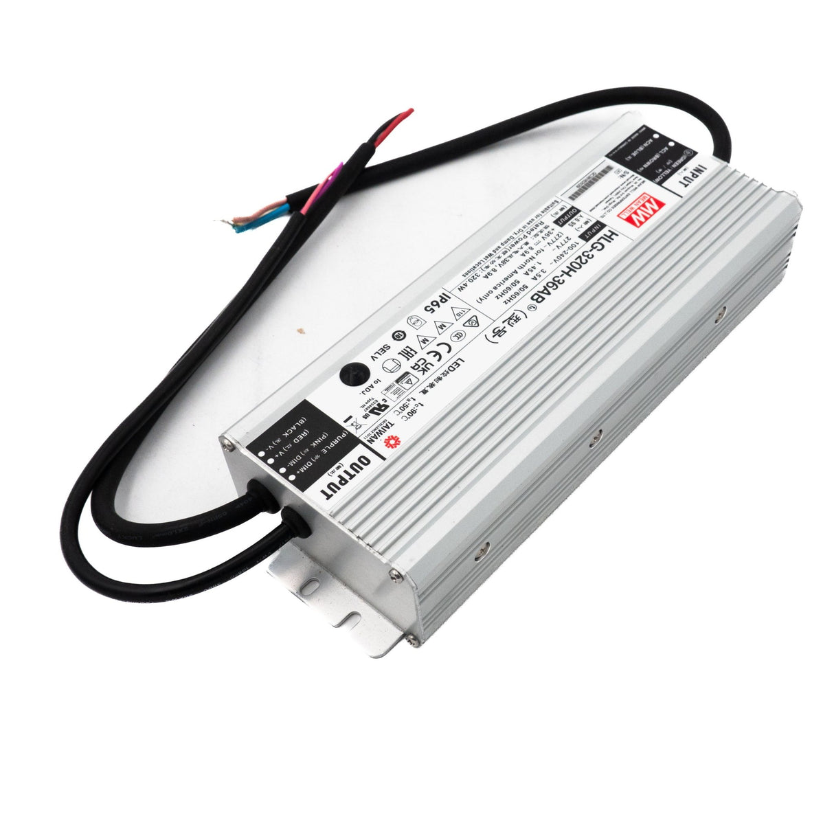 Mean Well HLG-320H-36AB Power Supply 320W 36V - Adjustable and Dimmable 8.9A - HLG-320H-36AB - powersupplymall.com