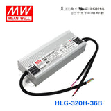 Mean Well HLG-320H-36B Power Supply 320W 36V- Dimmable 8.9A - HLG-320H-36B - powersupplymall.com
