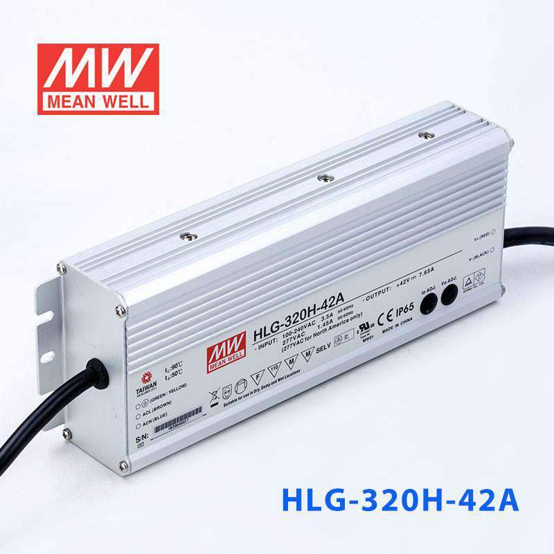 Mean Well HLG - 320H - 42A Power Supply 320W 42V - Adjustable - HLG-320H-42A - powersupplymall.com