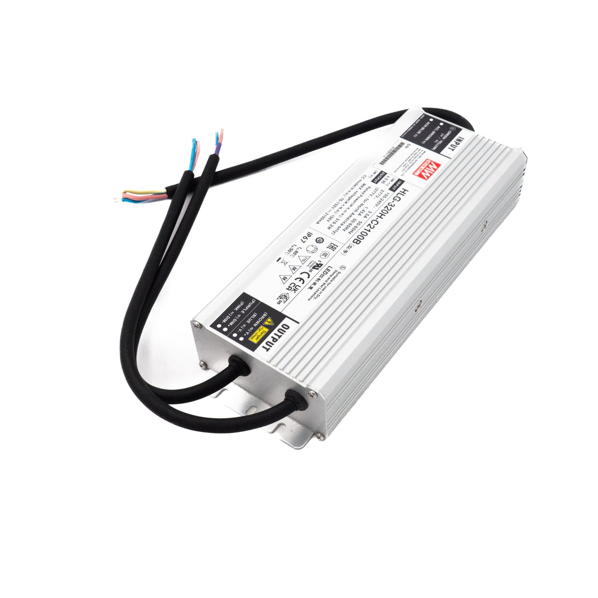 Mean Well HLG-320H-C2100B Power Supply 319.2W 2100mA - Dimmable - HLG-320H-C2100B - powersupplymall.com