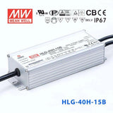 Mean Well HLG-40H-15B Power Supply 40W 15V - Dimmable 2.67A - HLG-40H-15B - powersupplymall.com