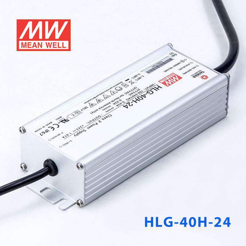 Mean Well HLG-40H-24 Power Supply 40W 24V 1.67A - HLG-40H-24 - powersupplymall.com