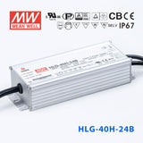 Mean Well HLG-40H-24AB Power Supply 40W 24V - Adjustable and Dimmable 1.67A - HLG-40H-24AB - powersupplymall.com