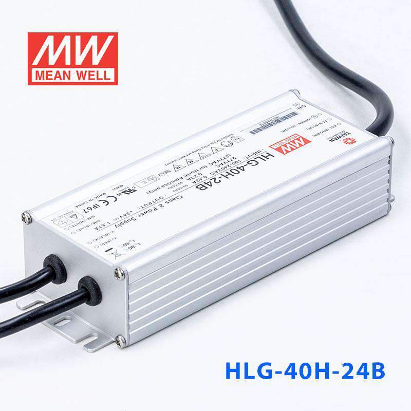 Mean Well HLG - 40H - 24B Power Supply 40W 24V - Dimmable - HLG - 40H - 24B - powersupplymall.com