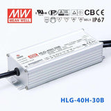 Mean Well HLG-40H-30B Power Supply 40W 30V - Dimmable 1.34A - HLG-40H-30B - powersupplymall.com