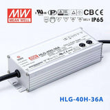Mean Well HLG-40H-36A Power Supply 40W 36V - Adjustable 1.12A - HLG-40H-36A - powersupplymall.com