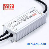 Mean Well HLG-40H-36B Power Supply 40W 36V - Dimmable 1.12A - HLG-40H-36B - powersupplymall.com