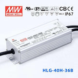 Mean Well HLG-40H-36B Power Supply 40W 36V - Dimmable 1.12A - HLG-40H-36B - powersupplymall.com