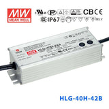 Mean Well HLG-40H-42B Power Supply 40W 42V - Dimmable 960mA - HLG-40H-42B - powersupplymall.com