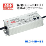 Mean Well HLG-40H-48B Power Supply 40W 48V - Dimmable 840mA - HLG-40H-48B - powersupplymall.com