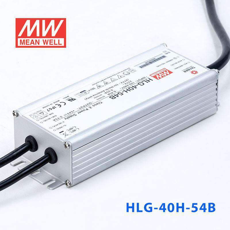 Mean Well HLG - 40H - 54B Power Supply 40W 54V - Dimmable - HLG-40H-54B - powersupplymall.com