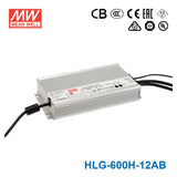 Mean Well HLG-600H-12AB Power Supply 480W 12V - Adjustable and Dimmable 40A - HLG-600H-12AB - powersupplymall.com