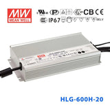 Mean Well HLG - 600H - 20 Power Supply 560W 20V - HLG - 600H - 20 - powersupplymall.com