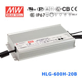 Mean Well HLG - 600H - 20AB Power Supply 560W 20V - Adjustable and Dimmable - HLG - 600H - 20AB - powersupplymall.com
