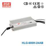 Mean Well HLG-600H-24AB Power Supply 600W 24V - Adjustable and Dimmable 25A - HLG-600H-24AB - powersupplymall.com
