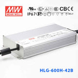 Mean Well HLG-600H-42AB Power Supply 600W 42V - Adjustable and Dimmable 14.3A - HLG-600H-42AB - powersupplymall.com