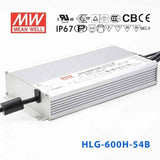 Mean Well HLG-600H-54B Power Supply 600W 54V- Dimmable 11.2A - HLG-600H-54B - powersupplymall.com