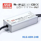 Mean Well HLG - 60H - 24B Power Supply 60W 24V - Dimmable - HLG - 60H - 24B - powersupplymall.com