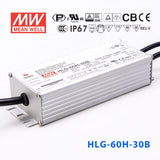 Mean Well HLG-60H-30AB Power Supply 60W 30V - Adjustable and Dimmable 2A - HLG-60H-30AB - powersupplymall.com