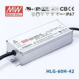 Mean Well HLG-60H-42 Power Supply 60W 42V 1.45A - HLG-60H-42 - powersupplymall.com