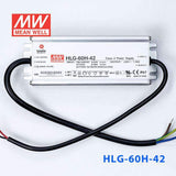 Mean Well HLG-60H-42 Power Supply 60W 42V 1.45A - HLG-60H-42 - powersupplymall.com