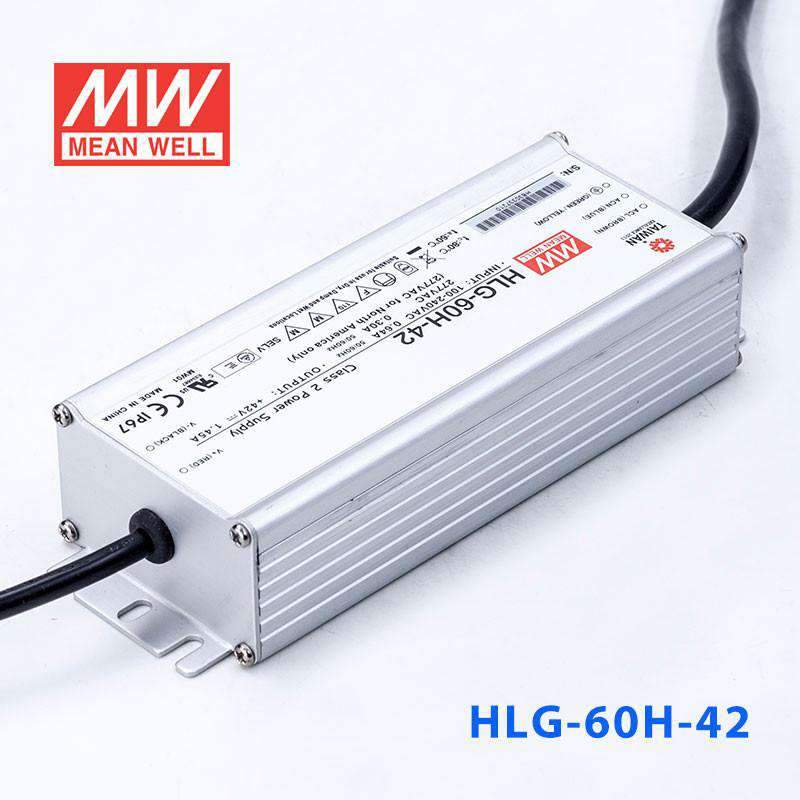 Mean Well HLG - 60H - 42 Power Supply 60W 42V - HLG - 60H - 42 - powersupplymall.com