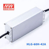 Mean Well HLG-60H-42A Power Supply 60W 42V - Adjustable 1.45A - HLG-60H-42A - powersupplymall.com