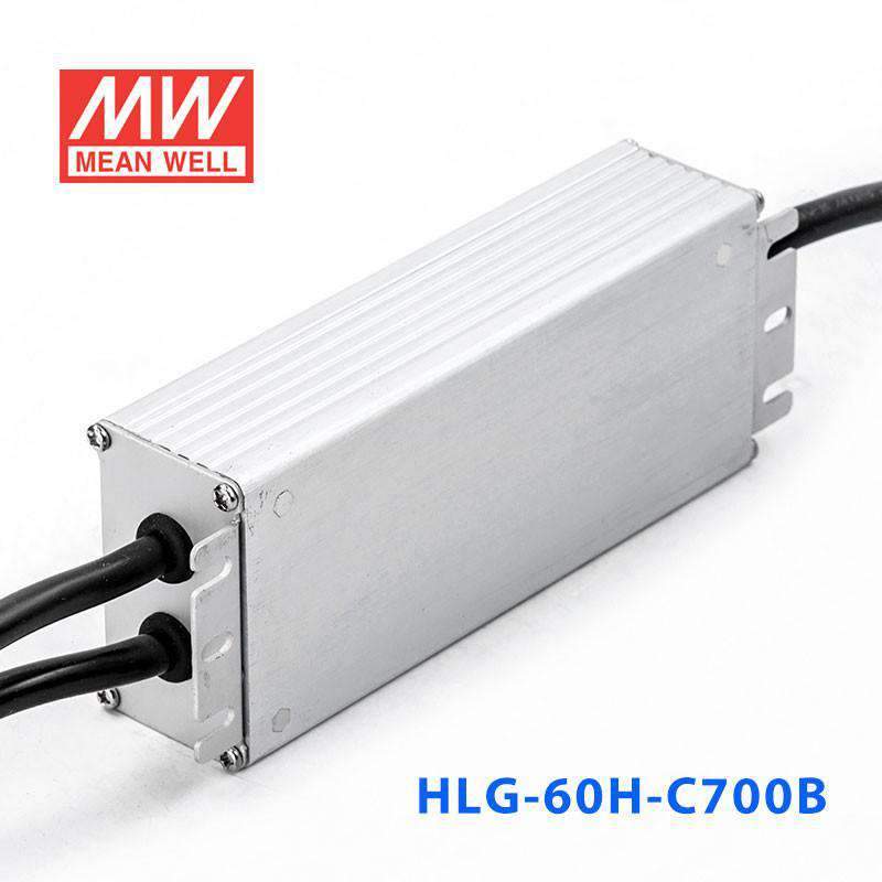 Mean Well HLG - 60H - C700B Power Supply 70W 700mA - Dimmable - HLG-60H-C700B - powersupplymall.com