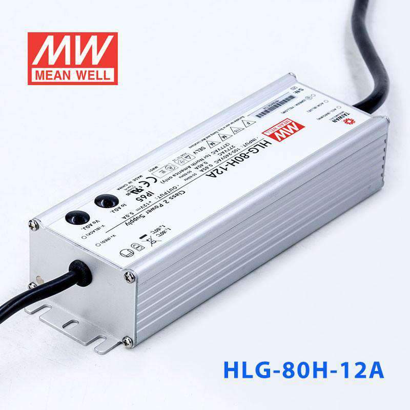 Mean Well HLG - 80H - 12A Power Supply 60W 12V - Adjustable - HLG - 80H - 12A - powersupplymall.com