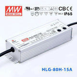 Mean Well HLG-80H-15A Power Supply 75W 15V - Adjustable 5A - HLG-80H-15A - powersupplymall.com