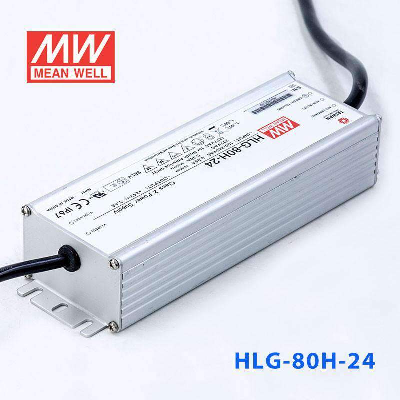 Mean Well HLG-80H-24 Power Supply 80W 24V 3.4A - HLG-80H-24 - powersupplymall.com